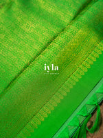 Load image into Gallery viewer, The Indian Sambar Deer Kanjeevaram in Kelly Green
