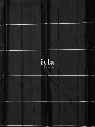 The Deer in the Moonlight Kanjeevaram in Black