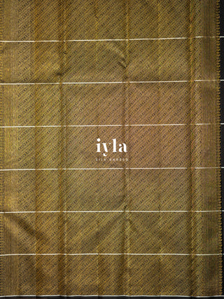 The Deer in the Moonlight Kanjeevaram in Black