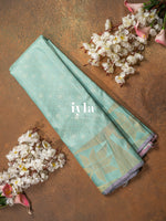 Load image into Gallery viewer, The Aqua Marine Diamond Glitter Kanjeevaram
