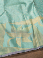 Load image into Gallery viewer, The Aqua Marine Diamond Glitter Kanjeevaram
