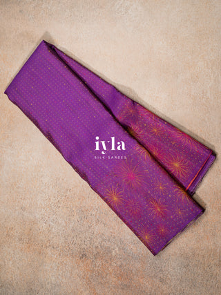 The Obsidian Purple Fireworks Celebration Kanjeevaram (Zari-Free Edition)