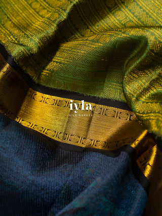 the Ocean Odyssey Kanjeevaram in Peridot Green 🌊