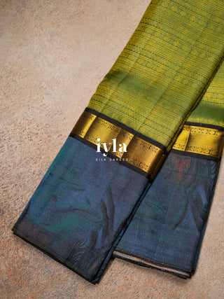 the Ocean Odyssey Kanjeevaram in Peridot Green 🌊