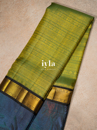 the Ocean Odyssey Kanjeevaram in Peridot Green 🌊
