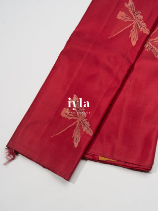 The DragonFly Kanjeevaram in Carmine Red