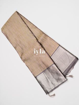 The Droplet Dream Weave Kanjeevaram in Dark Beige