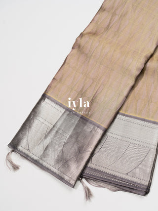 The Droplet Dream Weave Kanjeevaram in Dark Beige