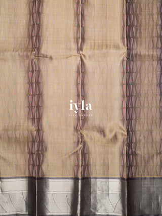 The Droplet Dream Weave Kanjeevaram in Dark Beige