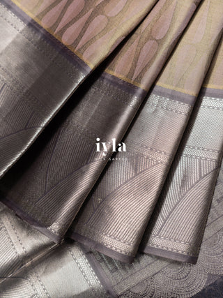 The Droplet Dream Weave Kanjeevaram in Dark Beige