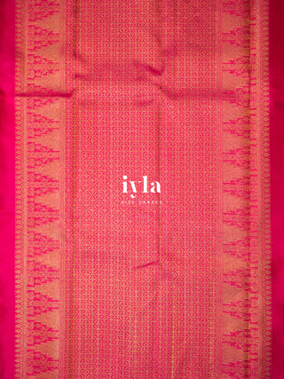 The Elephant Glory Kanjeevaram in Barbiecore Pink