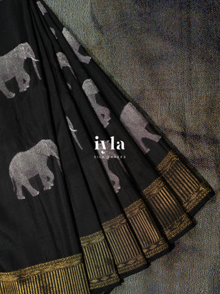 The Beyond Legacy - Elephant Glory Kanjeevaram in Pure Gold Zari