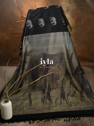 The Beyond Legacy - Elephant Glory Kanjeevaram in Pure Gold Zari