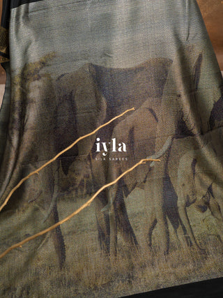 The Beyond Legacy - Elephant Glory Kanjeevaram in Pure Gold Zari