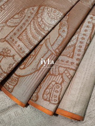 The Elephant in Power Plaid Kanjeevaram