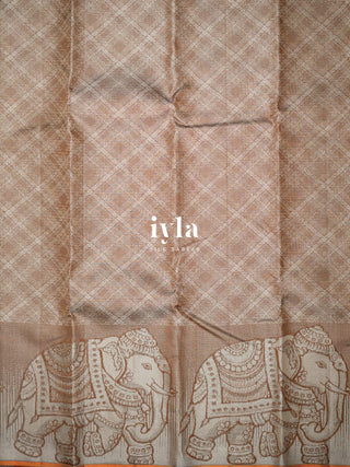 The Elephant in Power Plaid Kanjeevaram