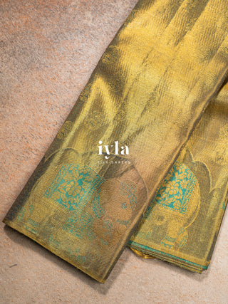 The Elephant Glory Kanjeevaram Dipped in Gold