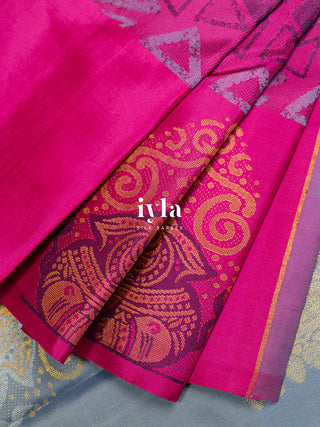 The Barbie Pink Elephants in Love Kanjeevaram