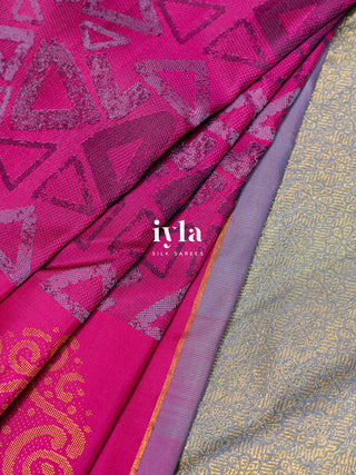 The Barbie Pink Elephants in Love Kanjeevaram