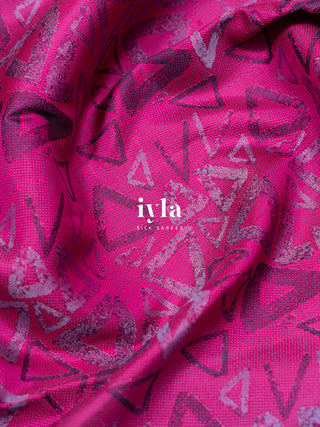 The Barbie Pink Elephants in Love Kanjeevaram