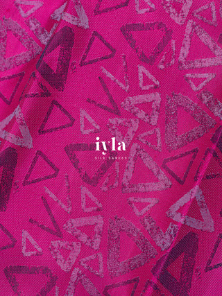 The Barbie Pink Elephants in Love Kanjeevaram