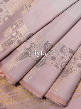 The Royal Equine Kanjeevaram in Baby Pink