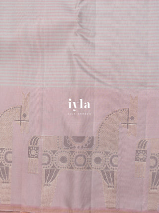 The Royal Equine Kanjeevaram in Baby Pink
