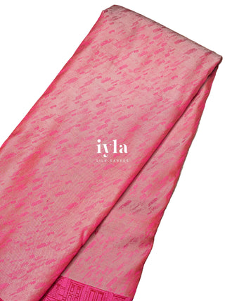 The Dreamy Doors of Europe Kanjeevaram in Coquette Pink
