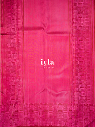 The Dreamy Doors of Europe Kanjeevaram in Coquette Pink