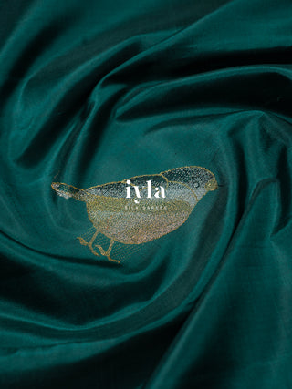 The Bird Enchantment Kanjeevaram in Tropical Green