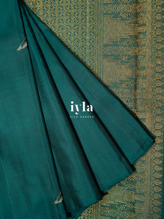 The Bird Enchantment Kanjeevaram in Tropical Green