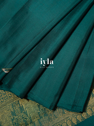 The Bird Enchantment Kanjeevaram in Tropical Green