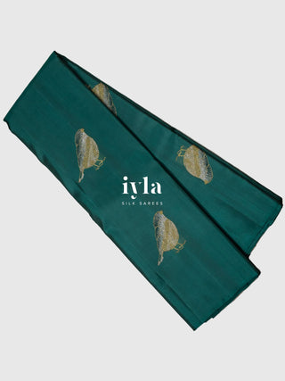 The Bird Enchantment Kanjeevaram in Tropical Green