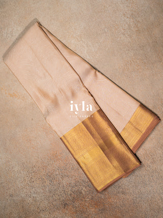 The Aura of Identity Kanjeevaram in Champagne Beige