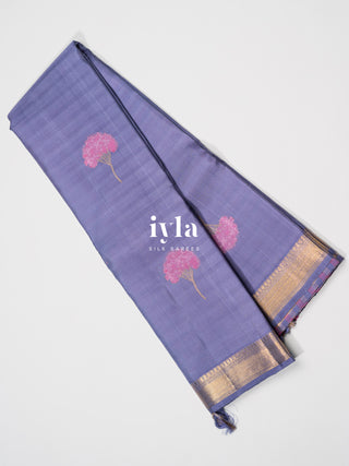 The Fluffy-Cloud Color Burst Kanjeevaram in Tropical Indigo
