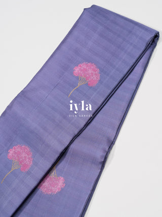 The Fluffy-Cloud Color Burst Kanjeevaram in Tropical Indigo