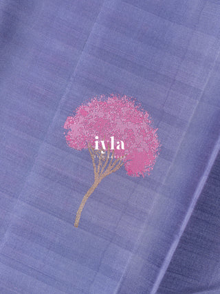 The Fluffy-Cloud Color Burst Kanjeevaram in Tropical Indigo