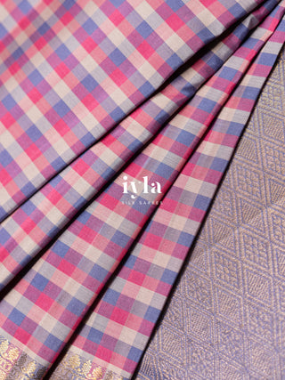 The Fluffy-Cloud Color Burst Kanjeevaram in Tropical Indigo