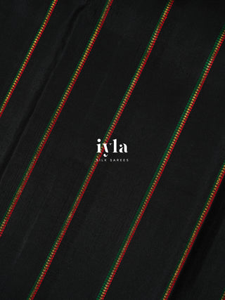 The Obsidian Black Foliage Kanjeevaram