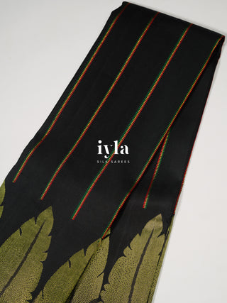 The Obsidian Black Foliage Kanjeevaram