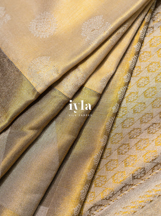 The Timeless Glow Kanjeevaram in Champagne Gold