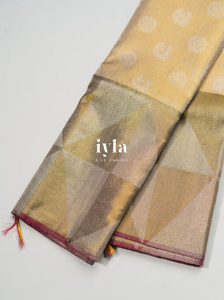 The Timeless Glow Kanjeevaram in Champagne Gold
