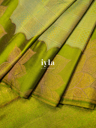 The Bridgerton Inspired Kanjeevaram in Citrus Sorbet