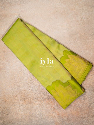 The Bridgerton Inspired Kanjeevaram in Citrus Sorbet