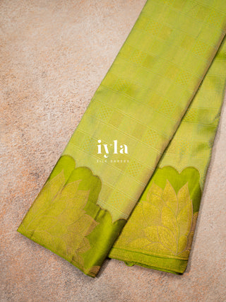 The Bridgerton Inspired Kanjeevaram in Citrus Sorbet