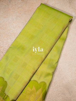 The Bridgerton Inspired Kanjeevaram in Citrus Sorbet