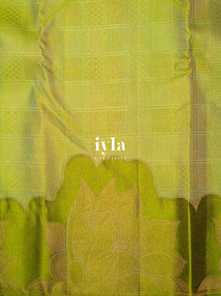 The Bridgerton Inspired Kanjeevaram in Citrus Sorbet