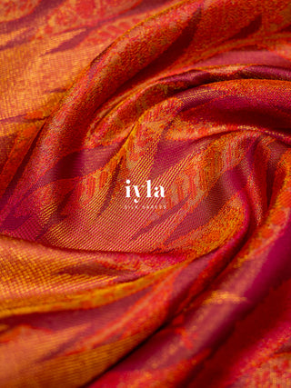 The Burnt Orange Whisper Kanjeevaram