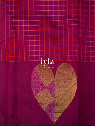 The Love Theory Kanjeevaram in Wine Berry
