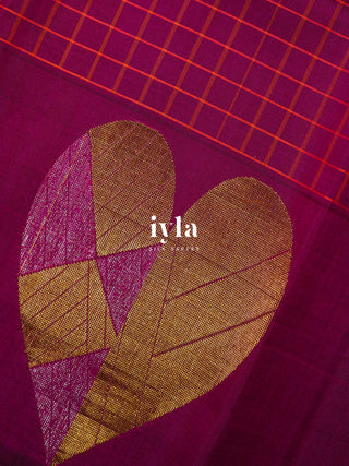 The Love Theory Kanjeevaram in Wine Berry